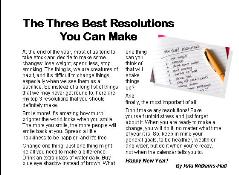 The Three Best Resolutions